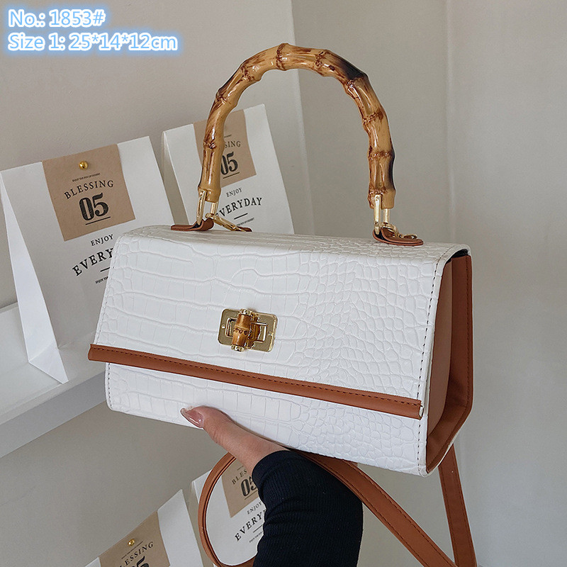 

Wholesale factory ladies shoulder bags summer fashion mobile phone coin purse sweet embossed clutch bag street personality solid color crocodile handbag, Brown-1853#