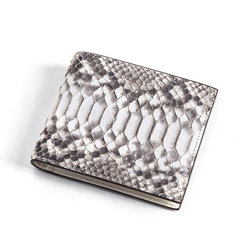 

Wallets Luxury Python Skin Women's Purse Short Multi Card Slots Men Wallet Snakeskin Fashon Bag Genuine Leather Lady 45Wallets, Vertical