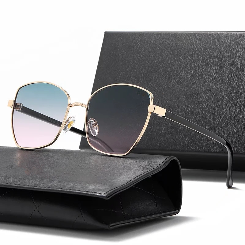

1991Fashion Designer Sunglasses Brand UV400 Glasses Metal Full Frame Luxury Sunglasses Men Women Mirror Sunglassess Polaroid Lenses with Case