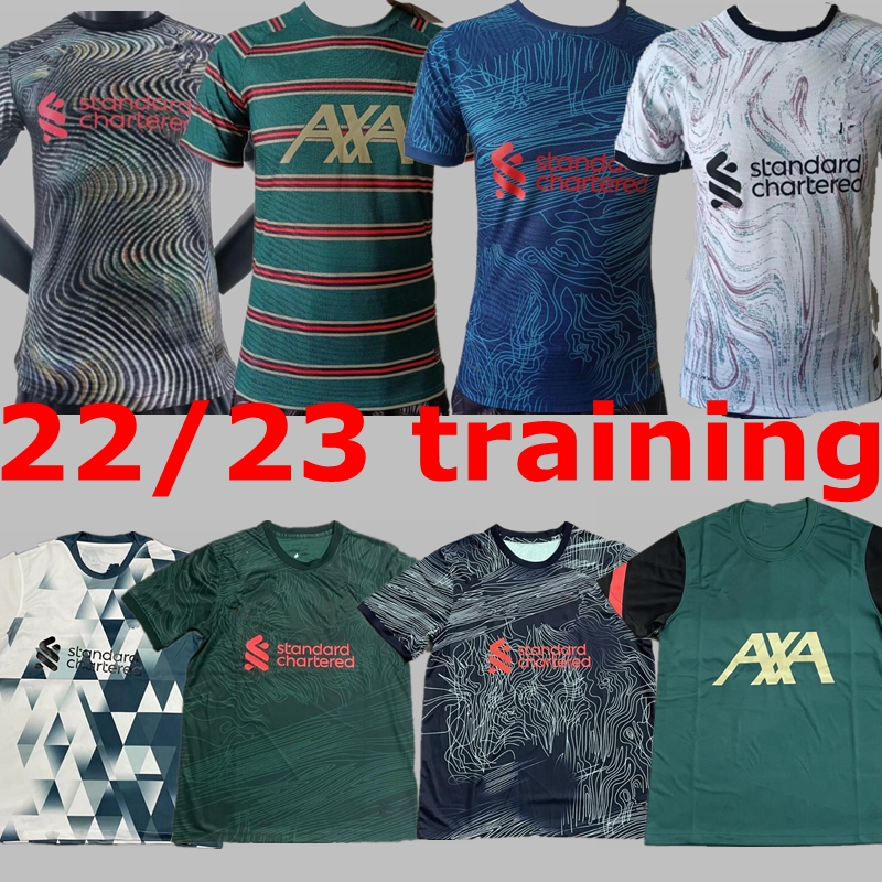 

22 23 season home soccer jerseys 2022 2023 Mohamed FIRMINO Diogo KEITA Luis DIaz football shirts men kids kits uniforms Fabio Minamino Arnold GERRARD training, Green