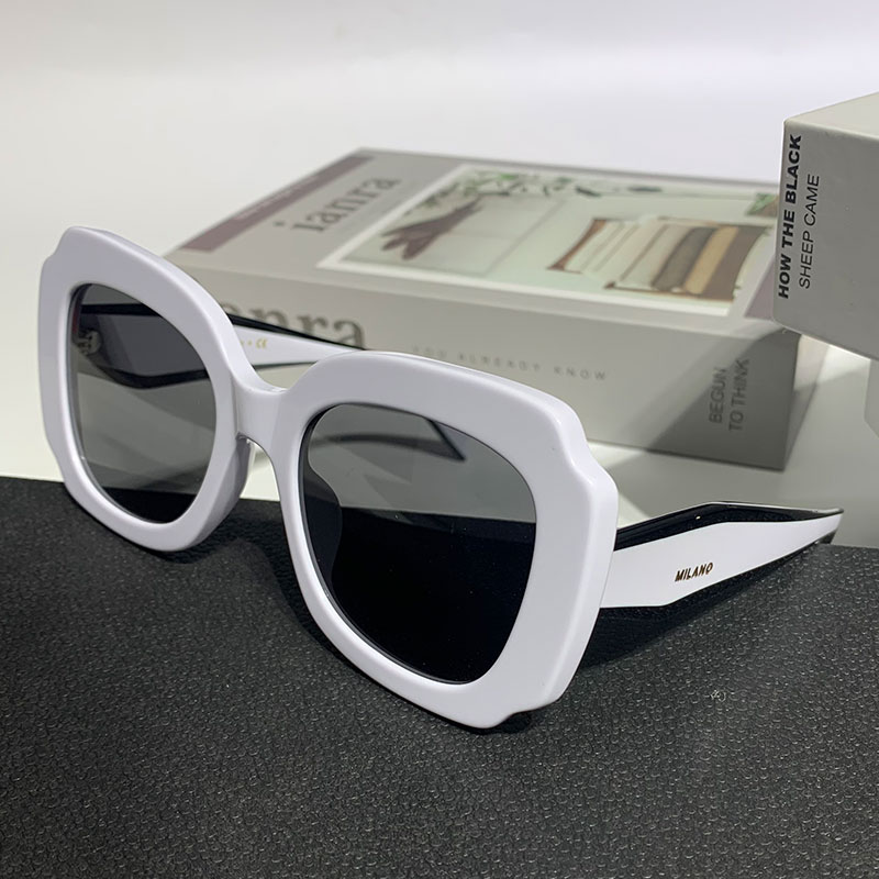 

Designer Sunglasses SPR 16YS Womens Cool Black Eyewear Two Tone Temple Square Frame Fashion Luxury Sunglasses Men Driving Vacation UV400 With Box