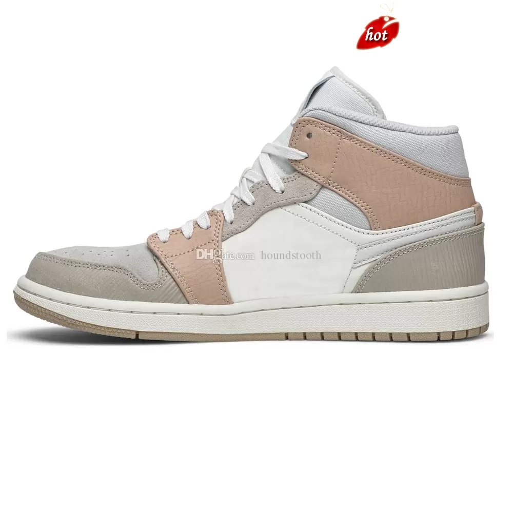 

Jumpman 1 Mid Milan Basketball shoes 1s Sneakers CV3044 100, White rose gold