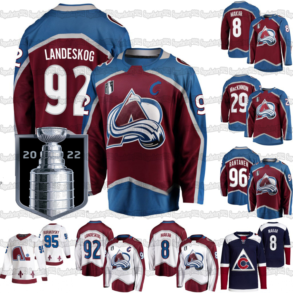 

Cale Makar 2022 Stanley Cup Final Jersey Gabriel Landeskog Nathan MacKinnon Andre Burakovsky Mikko Rantanen J.T. Compher Valeri Nichushkin Darcy Kuemper, White women s-xxl