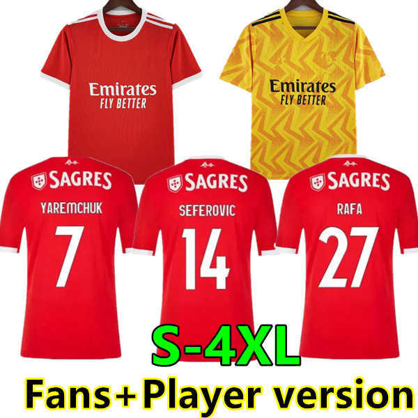 

S-4XL 22 23 FANS EVERTON Benfica Soccer Jersey JONAS GABRIEL Camiseta SEFEROVIC ZIVKOVIC SALVIO ELISEU FEJSA 2022 2023 Player version, 22/23 home