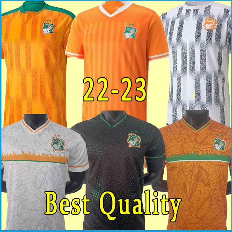 COTE D IVORE Équipe nationale Jerseys Ivory Coast Drogba Kessie Zaha Cornet Men Homme Maillot de Foot Football Man Uniforms 2021 2022 2023