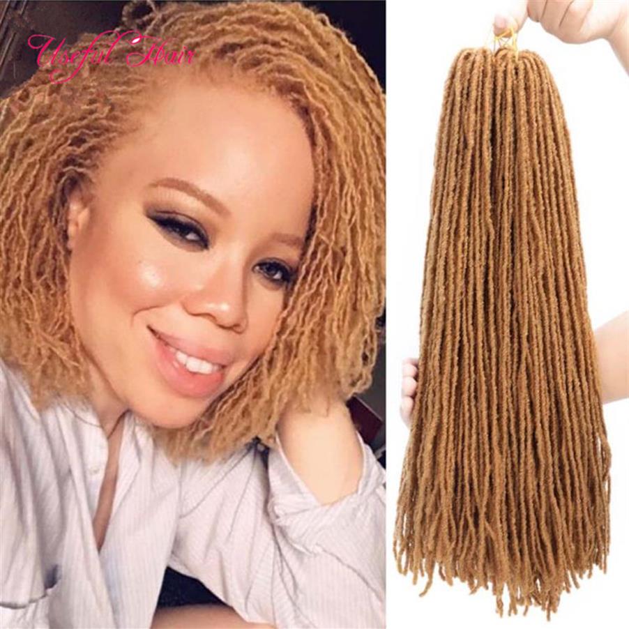 

dreadlocks Sister Locs crochet hair extensions synthetic hair weave Afro 18 Inch Synthetic braiding hair straight for Women passio332d, 1b/27hl