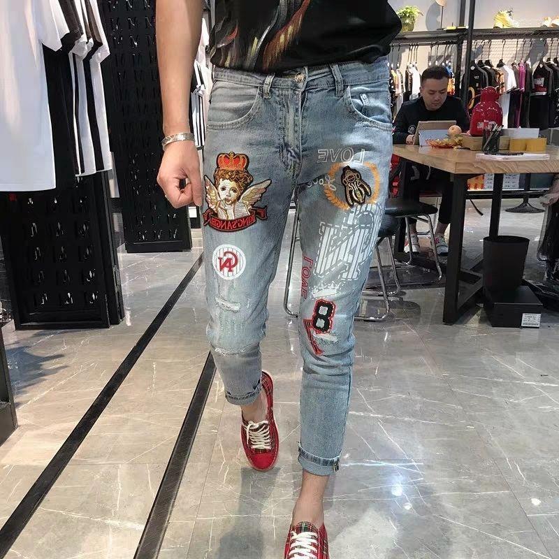 

Men's Jeans Zc1250 Fashion Men's 2022 Runway Luxury European Design Party Style ClothingMen's Heat22, Blue