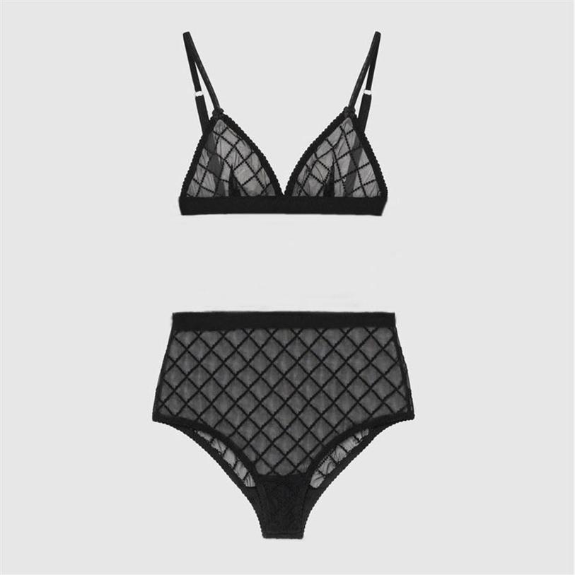 

Sexy Women Perspective Lingerie Home Textile Designer Letters Printed Underwears Female Summer Lace Bikini Underwear286l, As pic