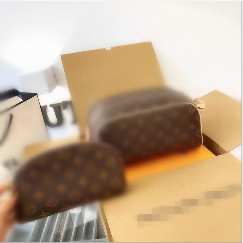 

Designer Cosmetic bag Make Up Toilet Pouch Women Double Zippy Kits Bags handbags GGs YSLity louiseity LVs Viutonity GGity bag, Dark grey