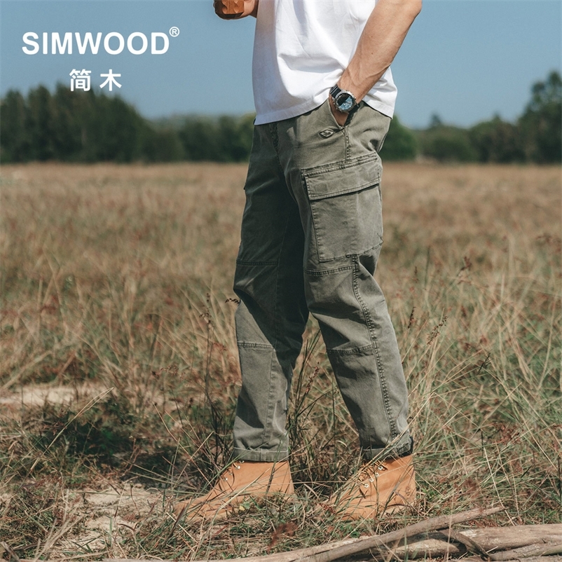 

Men's Pants Spring Summer Loose Tapered Cargo Work Men Vintage Tactical Outdoor Hiking SL220101 220826, Army green