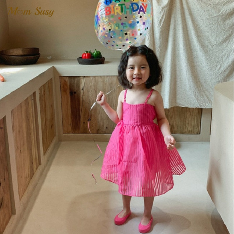 

Baby Girl Princess Suspender Strip Tutu Dress Infant Toddler Summer Sleeveless Vestido Party Dance Birthday Baby Clothes 17Y 220614