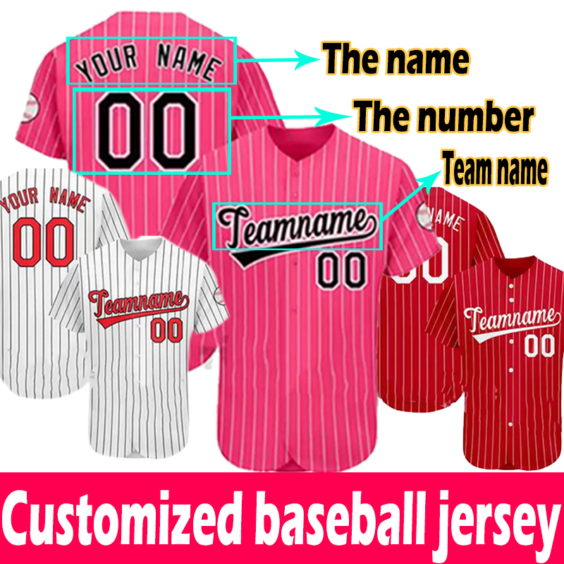 

Custom any team baseball jerseys 2022 customized logo badge personal name and number baseball sets top
