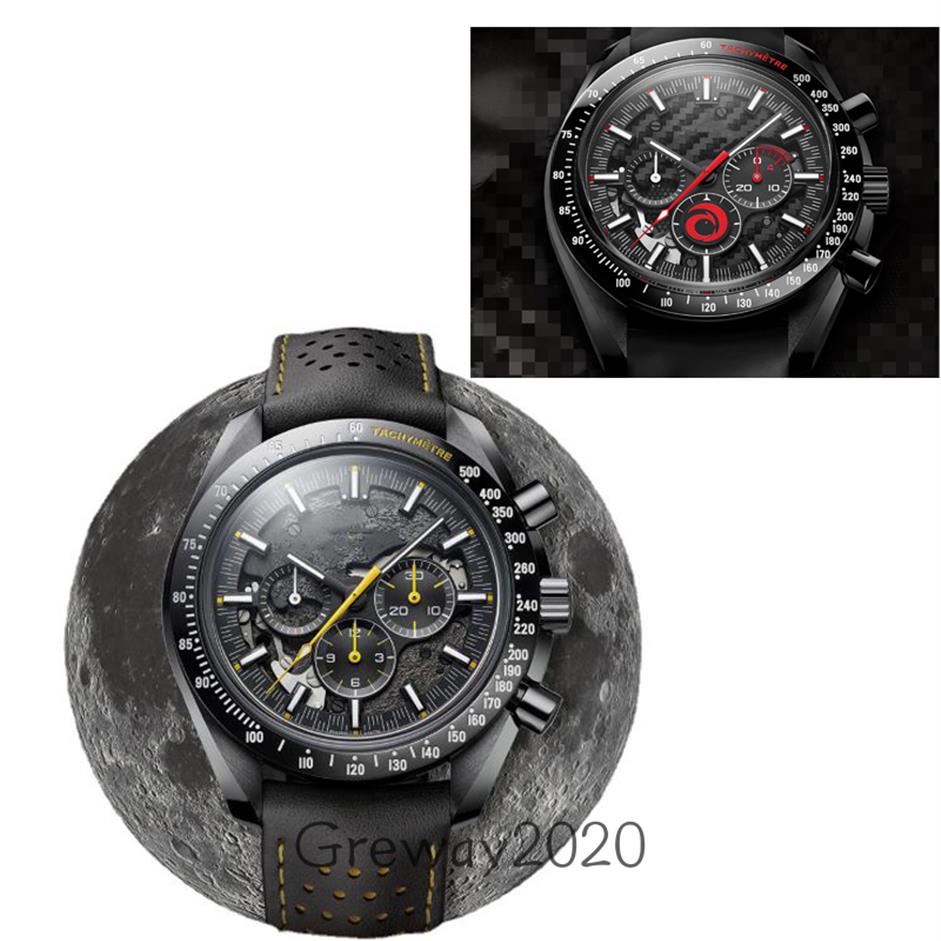 

2021 super series Quality Quartz Watch Dark side lunar surface mens watches waterfroof wristWatch montre de luxe2366, Color options