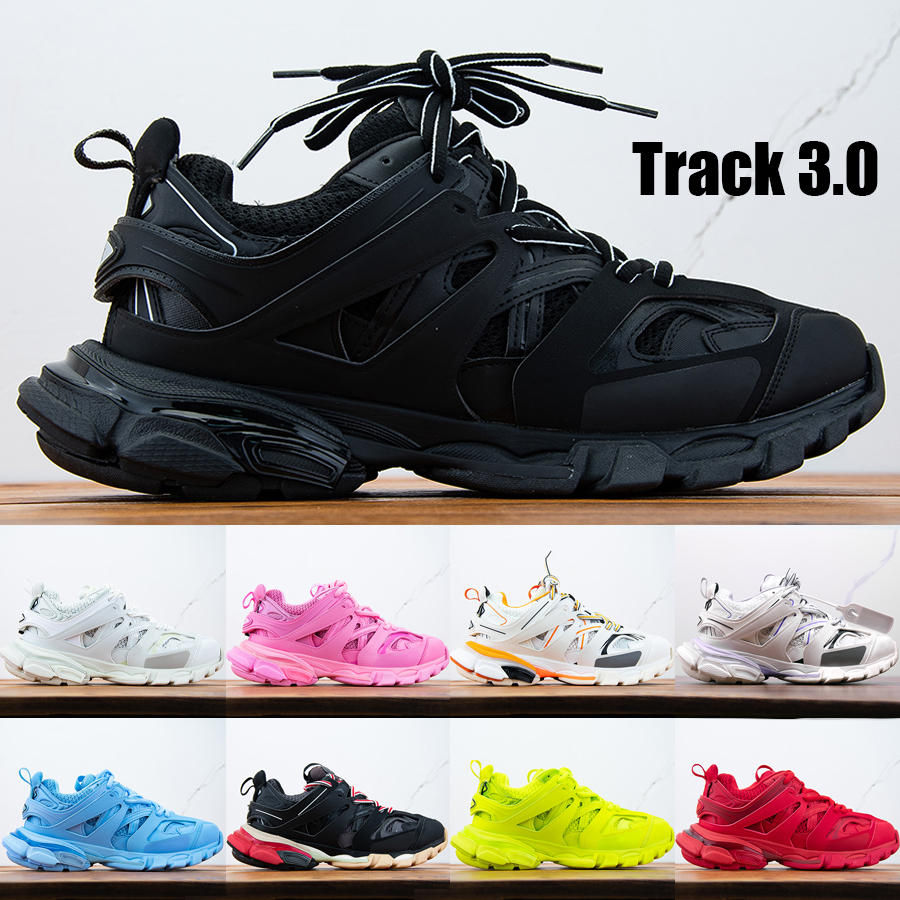 

Paris Track Sneaker Running Shoes Tess Gomma Trek 3.0 Men Womens Black Triple S Platform Clear Sole Sneakers Size 35-45, #007 white purple