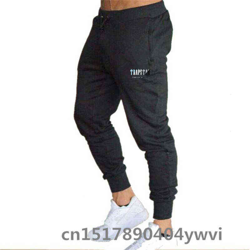 

New Trapstar Joggers Sweatpants Men Elastic Waist Casual Trousers Hip Hop Mens Spring and Autumn Sweat Pants, Black-tq