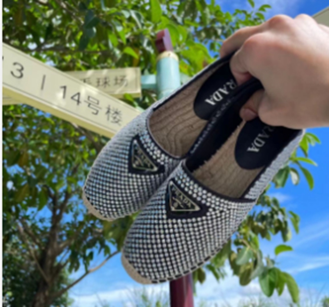 

SS0 Casual Shoes loafers flats Woman Espadrilles luxury shoes cap toe Fisherman canvas Shoe Summer fashion spring Top Quilty size 35-40