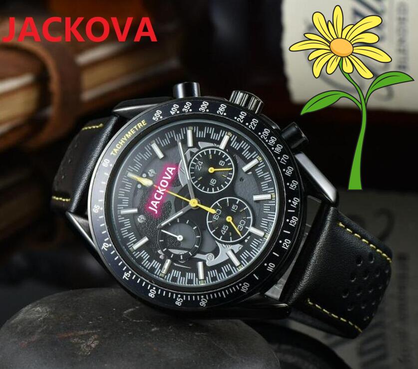 

six stiches all sub dials working classic designer quartz watch 43mm Luxury Nylon Fabric Strap Men Boutique Birthday Gift Outdoor Classic Wristwatches reloj de lujo, As pic