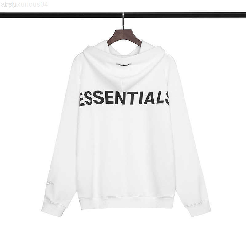 

Designer Hoodie Essentials Sweatshirt Fog Sweater Limited 3m Reflective Letter Double Men' Women' Hooded Jacket, White