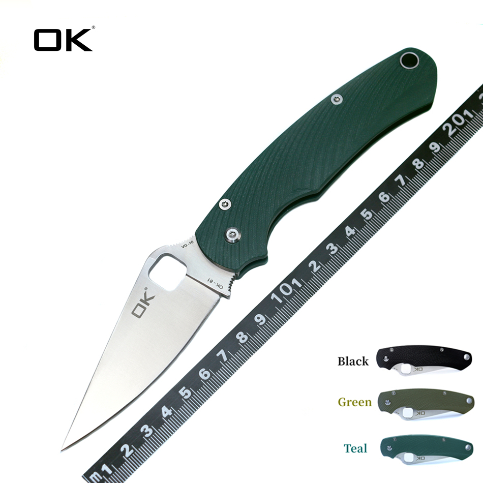 

OK-81 G10 Handle VG-10 Blade ball bearing Quick Open Folding Knife Outdoor Camping Hunting Pocket Tactical Self-Defense Collection EDC Tool C81 535 551 555 550 C10 Knife