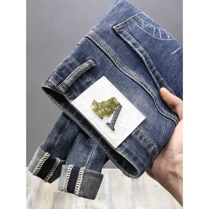

End Jeans Men's Fashion Brand 2022 Spring and Summer Washed Blue Micro Elastic Versatile Casual Slim Leggings