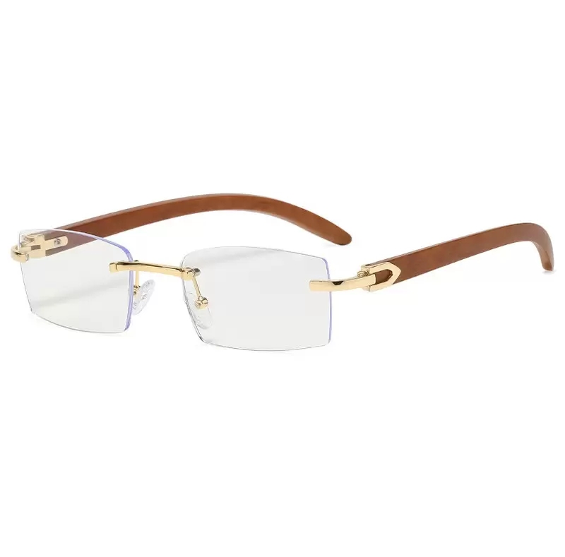 2022 Nouvelles lunettes de soleil Goddess Square Généreaux de bois de bois de marque pour hommes Ienbel Vintage Carter Buffs Rimless Carters Pais