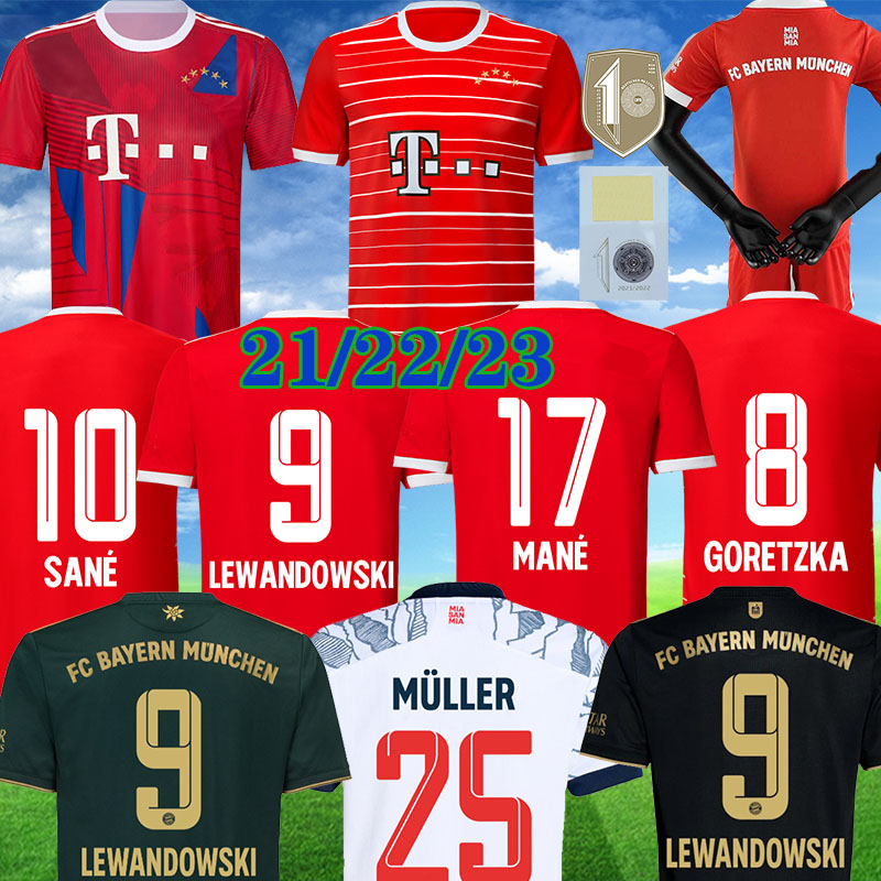 

Bayern jersey Mane 1710 Years Champions Bayern MUNICH soccer jersey SANE GORETZKA COMAN MULLER DAVIES KIMMICH football shirts Men Kids kit uniforms Munchen t shirt, 22 23 home patch
