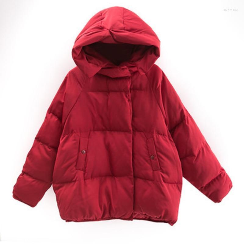 

Women' Down & Parkas Ropa De Mujer 2022 Cotton Winter Short Parka Women Solid Loose Jacket Coats Plus Size Hooded Thick Outwear Temperament, Black