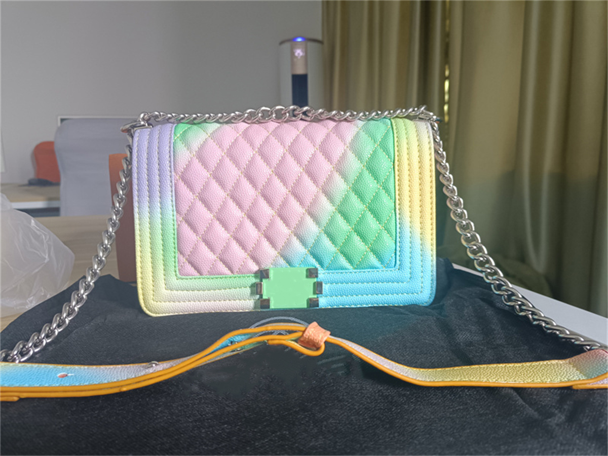 Ly Classic Handbags Pu Women Designer Sac Multicolor Sacs à corps croisé multicolores à paillettes Multicolo