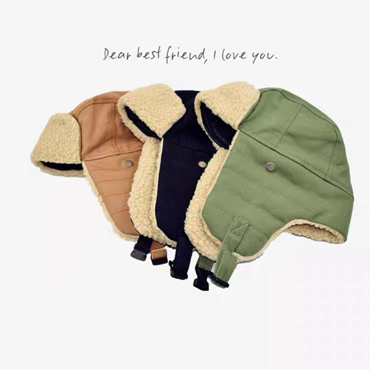 

Berets Winter Retro Lei Feng Hat Female Han Ear Protection Locomotive Northeast Warm Pilot, Black