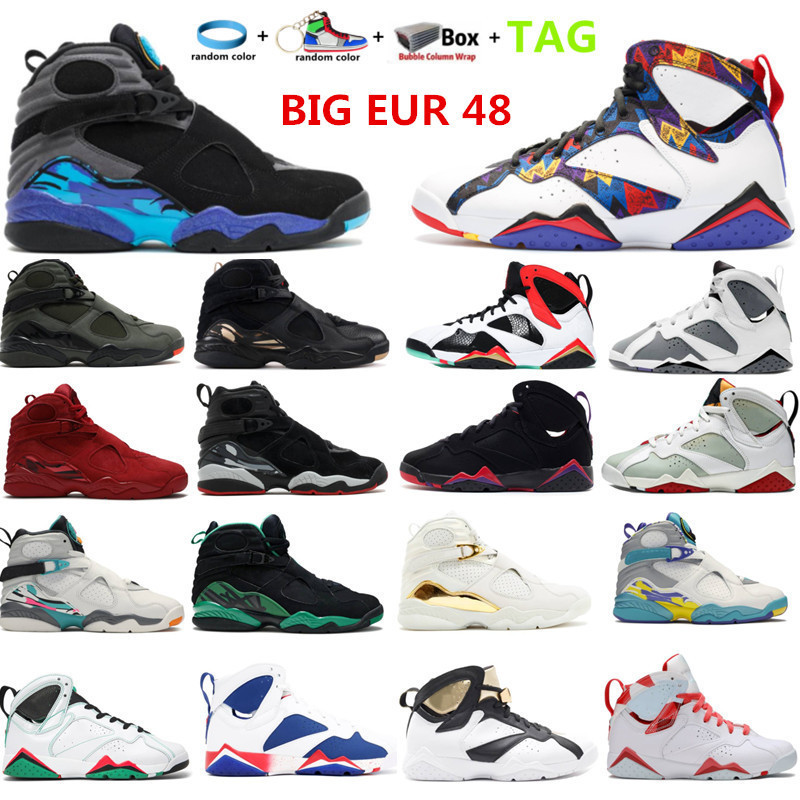 

BIG EUR 48 VII 7 7S Men Basketball Shoes Bordeaux Hare VIII 8 8S Aqua ool Grey South Beach Bred Tree Peat Sports off 7 Sneakers Trainers Pantone, No.17
