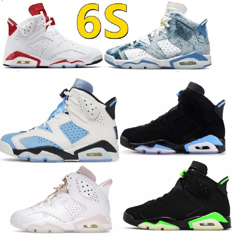 

VI 6 6s kids Big boy Basketball Shoes Mint Foam Electric Green Midnight Navy University Blue Bordeaux Hare UNC Infrared White Oreo Washed Denim Sports Trainer Sneaker
