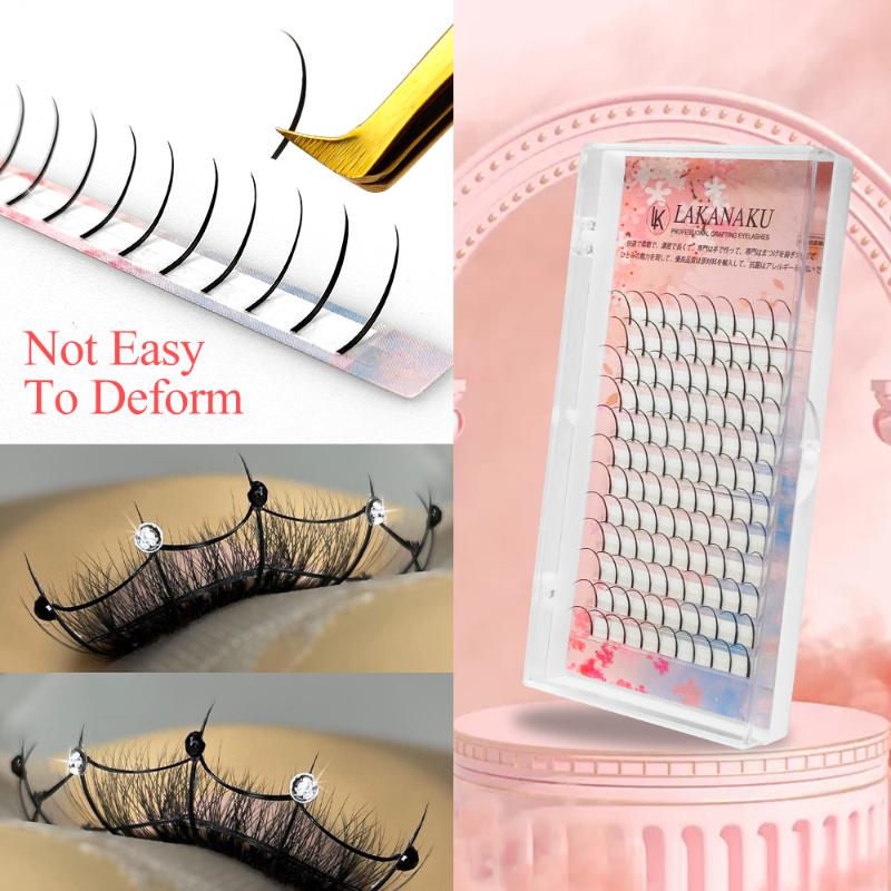 

False Eyelashes Est Style Premade Volume Fans Fairy Lashes Natural Long Lash Individual Eyelash Extension Fluffy Silk LashFalse