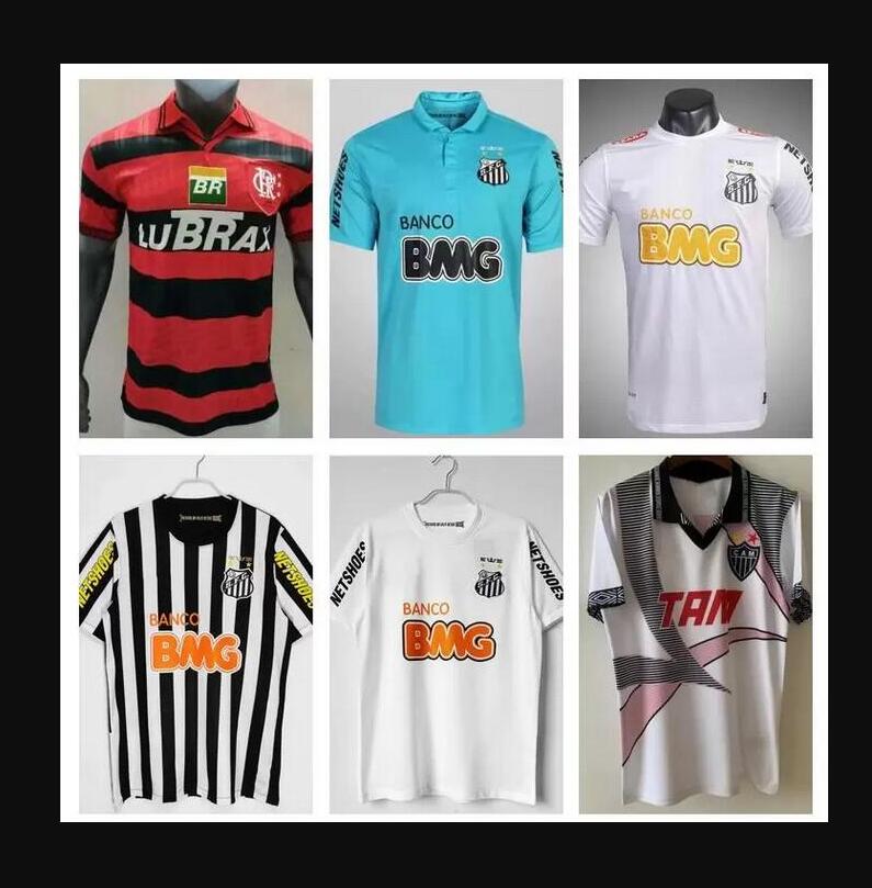 

Neymar JR Ronaldinho Santos Retro 95 96 flamengo Soccer Jerseys 1995 100th Anniversary Romario Bebeto 2011 2012 2013 2014 Atletico Mineiro t