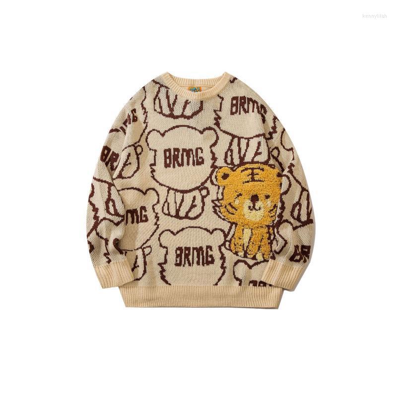 

Men's Sweaters Men Sweater Vintage Japanese Hip Hop Harajuku Couples Pullover Knitwear Loose Fashion Casual 2022 Winter TopsMen's Kenn22, Green