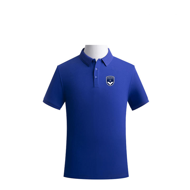 

FC Girondins de Bordeaux Men's and women's Polos high-end shirt combed cotton double bead solid color casual fan T-shirt