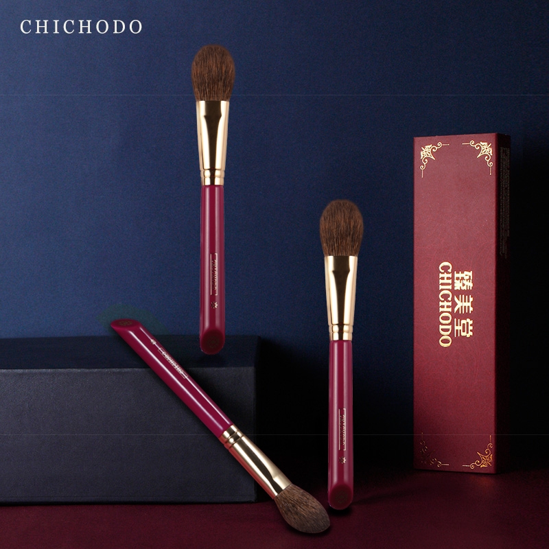 

CHICHODO makeup brush-Luxurious Red Rose series-high quality Squirrel hair bronzer brush-cosmetic tool-make up brush-beauty pen 220628