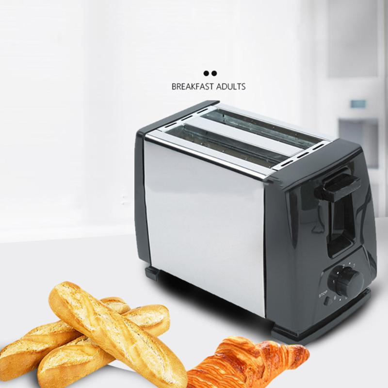

Bread Makers 2022 2 Slices Automatic Fast Heating Toaster Home Breakfast Machine Stainless Steel Oven Baking Cooking