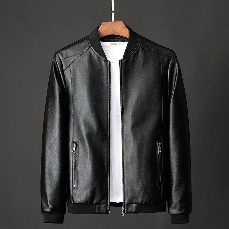 Vestes pour hommes Veste en cuir Bomber Veste de moto Hommes Biker PU Baseball Jack 220823