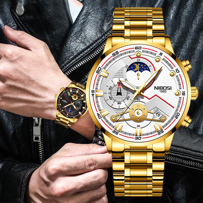 

Wristwatches Relogio 2503 Watches Men Stainless Steel Sports Chronograph Fashion Quartz Watch For MasculinoWristwatches WristwatchesWristwat, Original