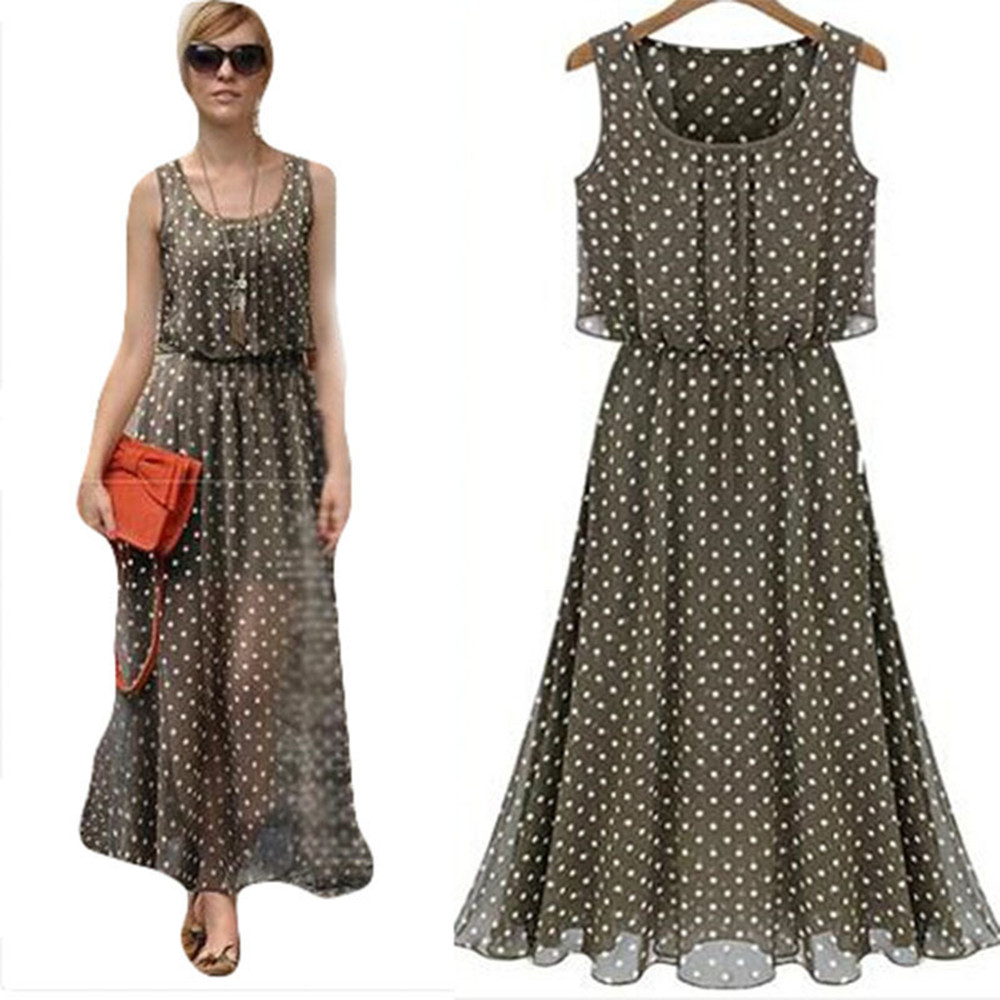 Robe en mousseline de soie pour femmes, épaules dénudées, à pois, taille Vintage, gilet, été, 2022