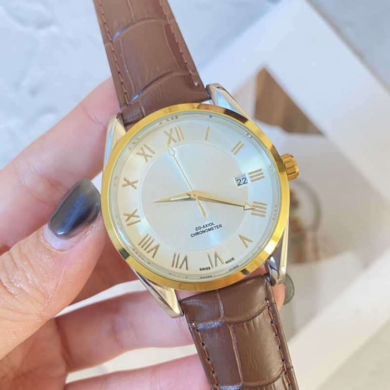 

2022 New luxury mens watches Three stitches series 40 mm in diameter automatic Mechanical watch high quality European Top brand Wristwatch leather strap DE