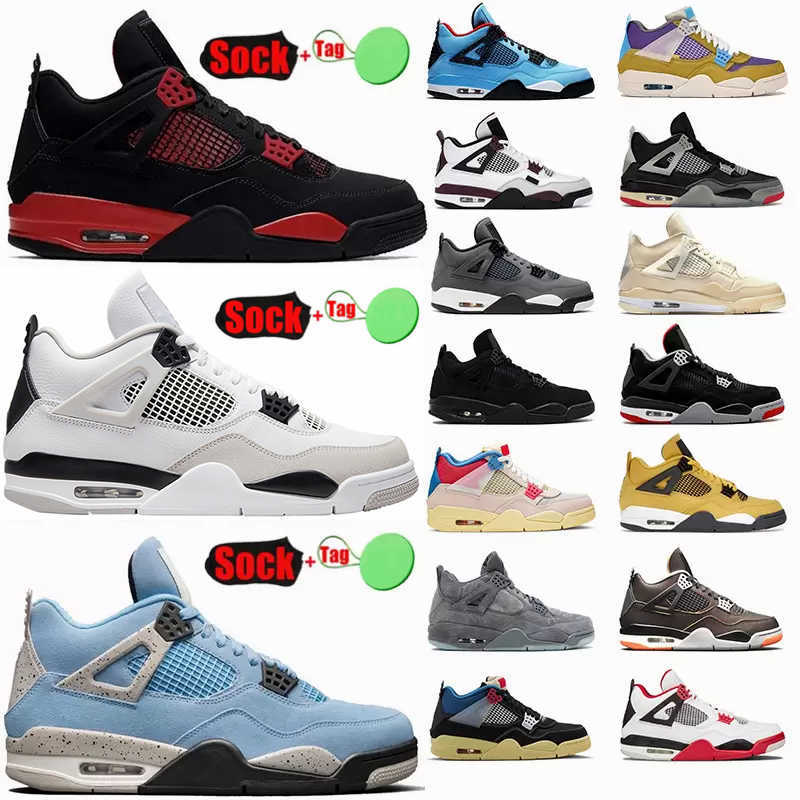 

Military Black 4 Mens Basketball Shoes 4s Jumpman Big Size 48 49 50 Sneakers Fire Red Thunder Lightning University Blue Black Cat Oreo Sail, 26