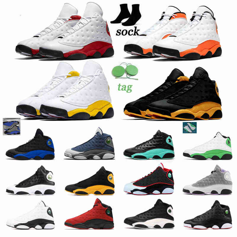 

13s men Basketball Shoes 13 Hyper Royal wolf grey Red Flint Obsidian houndstooth Gold Glitter Black Cat History of Flight women mens, #19 chicago 36-47