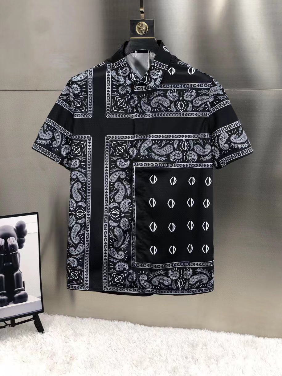 

Beach Men Tops Designer Loose Style Printed Polo Black T-Shirts Summer Short Sleeve Shirts men jackets DD