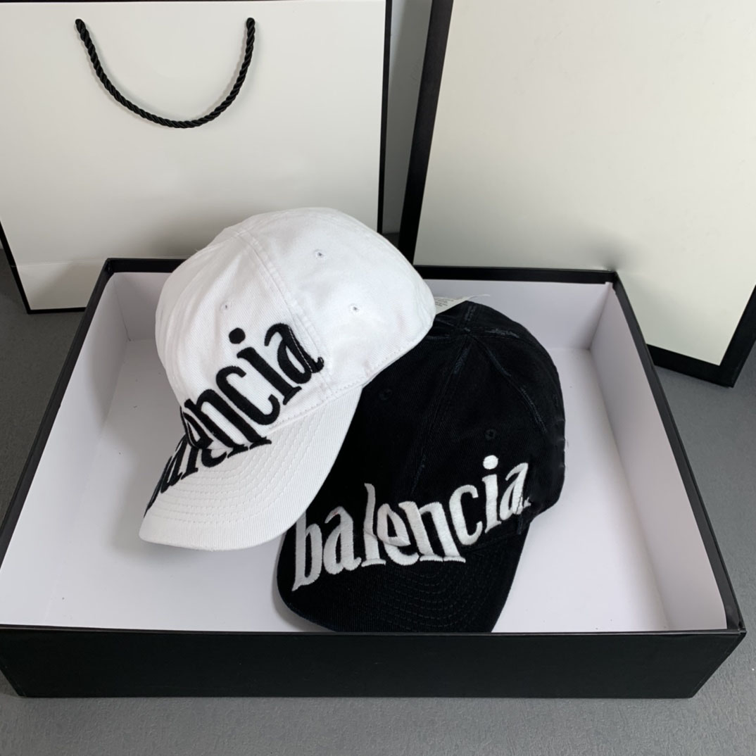 

Ball Caps Women's Men's Summer Designer balenciagas balencaigas balencigas Casquette Couple Cotton Solid Color Letters Outdoor Travel Hat, Black