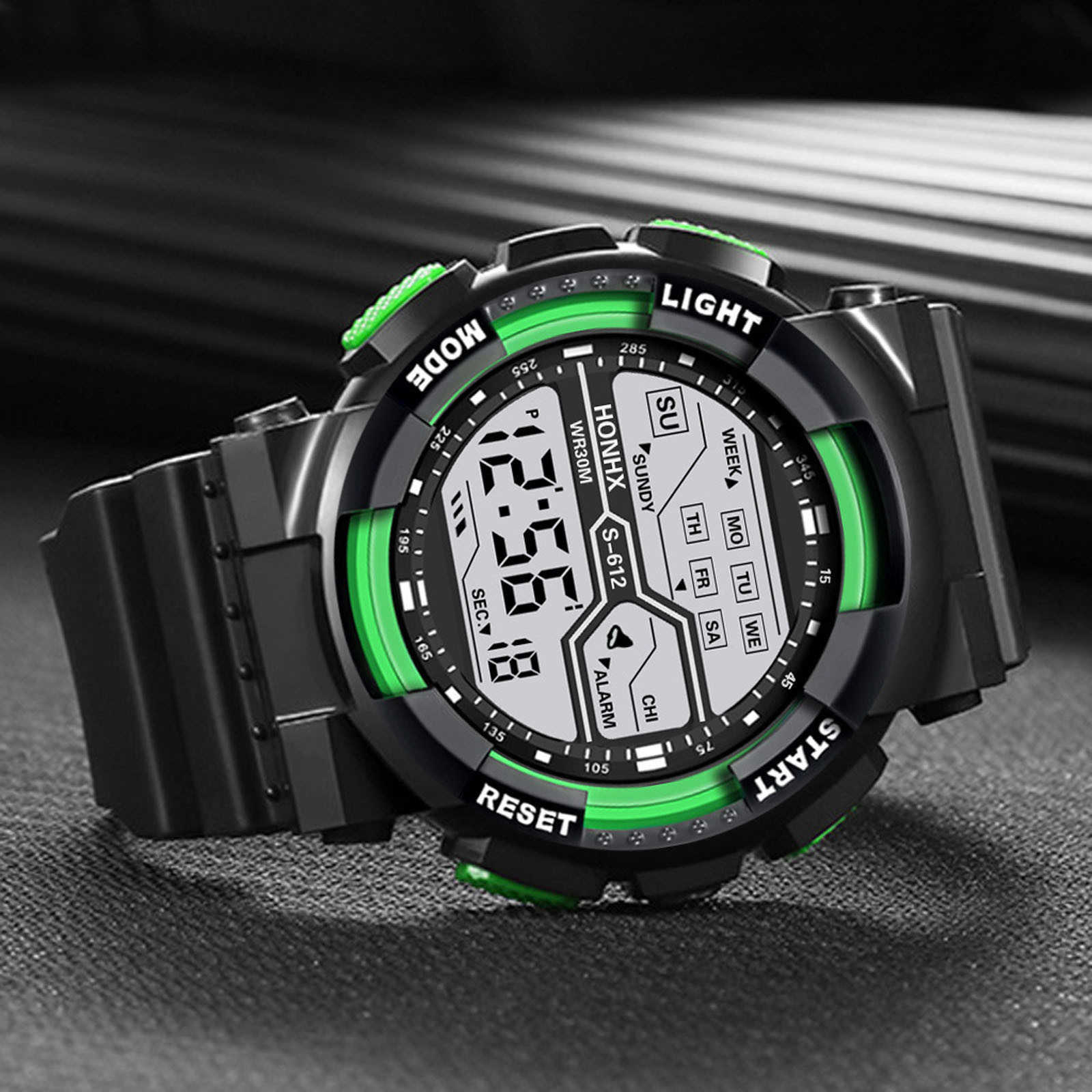 

Outdoor Digital Watch for Men 30M Waterproof LED Sport Resin Dial Latest Fashion Plastic Strap Wristwatch Deportivo Hombre