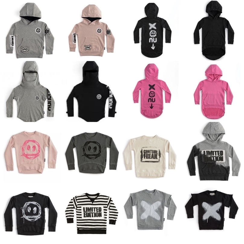 ins Autumn Nununu Series Children's Smiley Face Sweater boys hoodies baby girl clothes boys sweatshirts boys clothes LJ201128