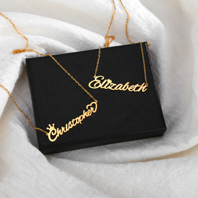 Custom-made Initial Name Pendant Necklace Alphabet Special Gift Personalized Surname Stainless Steel Charm Necklace for Male/Female Jewelry Acces-image-805922664