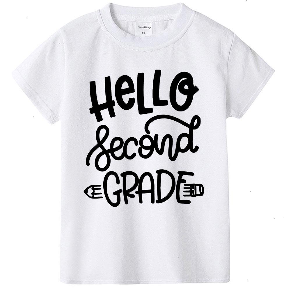 

Hello First Grade Kids Back T-shirts To School Tee Day Of Shirt 1st Photo Prop Shirts