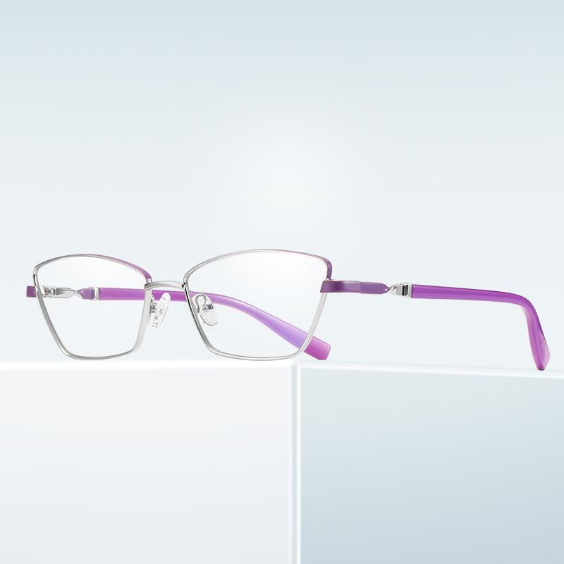 

Fashion Sunglasses Frames Reven Jate 3012 Anti Blue Ray Light Blocking Full Rim Alloy Metal Eyeglasses Frame For Women Optical Eyewear Glass